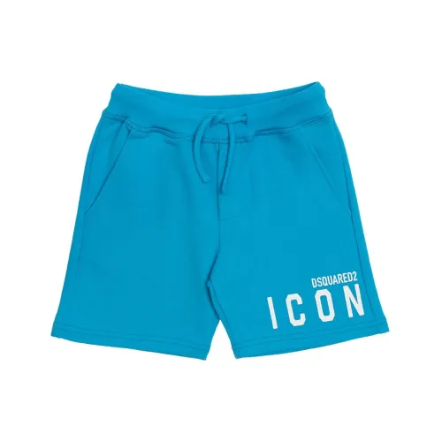 Dsquared2 , Logo Summer Shorts ,Blue male, Sizes: