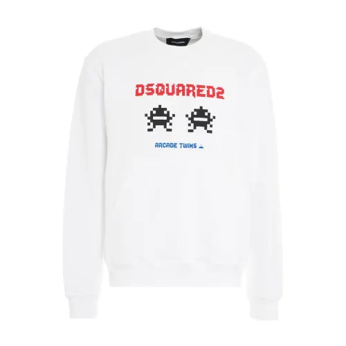 Dsquared2 , Logo sweatshirt ,White male, Sizes: