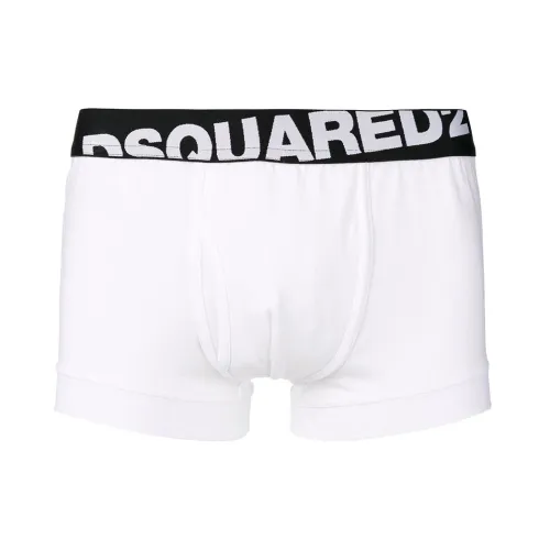 Dsquared2 , Logo Waistband Stretch-fit Underwear ,White male, Sizes: