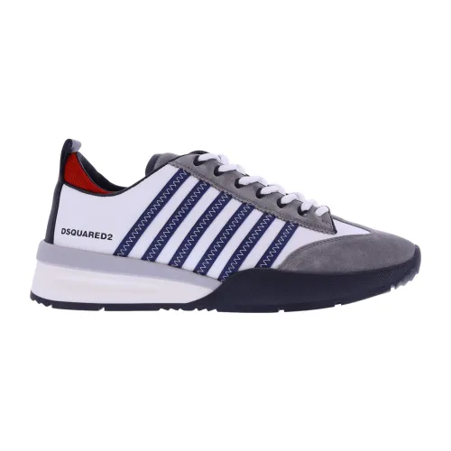 Dsquared2 , Low Top Lace-Up Sneakers ,White male, Sizes: