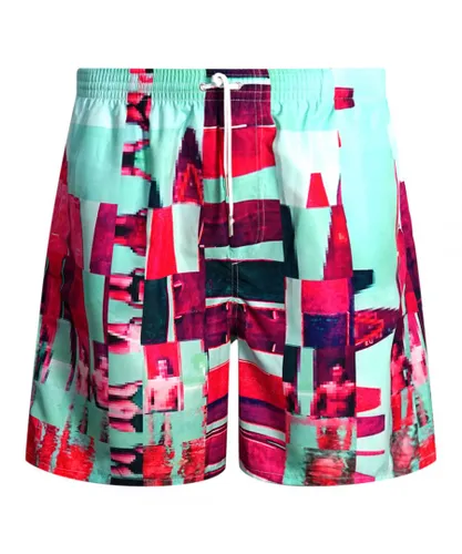 Dsquared2 Mens Abstract Design Blue Swim Shorts