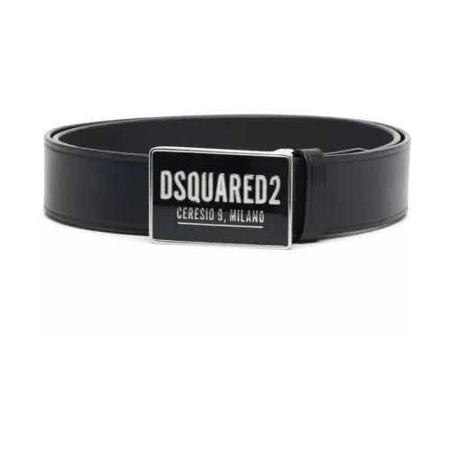 Dsquared2 , Men's Accessories Belts Black+black Aw23 ,Black male, Sizes: