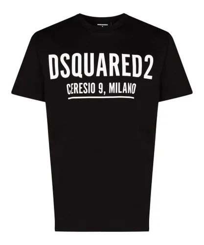 Dsquared2 Mens Ceresio9 Cool Logo-print T-shirt in Black Cotton