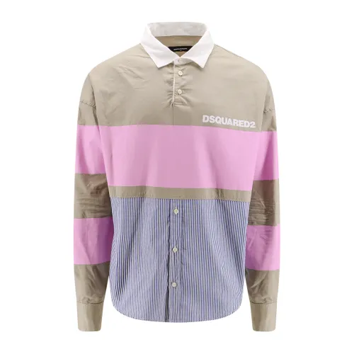 Dsquared2 , Men's Clothing Shirts Multicolor Ss24 ,Multicolor male, Sizes: