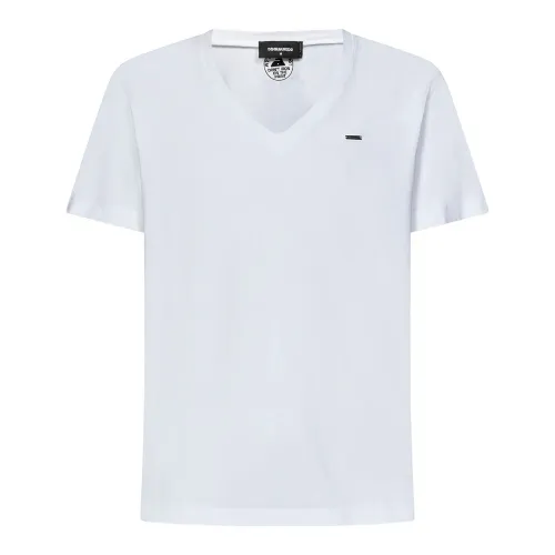 Dsquared2 , Men's Clothing T-Shirts & Polos White Ss24 ,White male, Sizes: