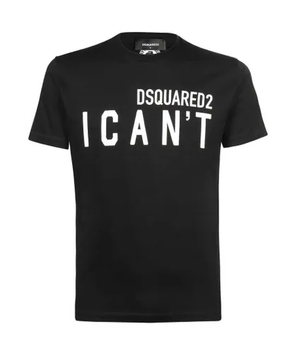 Dsquared2 Mens "I CAN'T" Logo T-Shirt Black