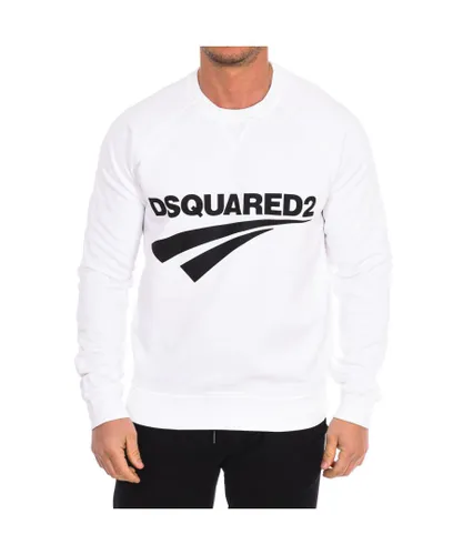 Dsquared2 Mens long-sleeved crew-neck sweatshirt S74GU0451-S25030 - White