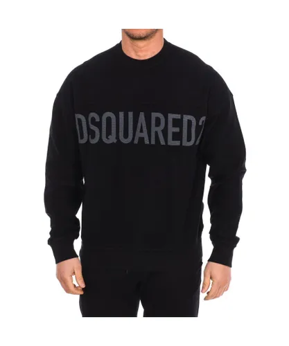 Dsquared2 Mens long-sleeved crew-neck sweatshirt S74GU0536-S25462 - Black
