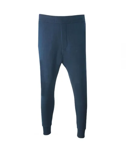 Dsquared2 Mens Maple Leaf Branded Navy Sweatpants - Blue Cotton