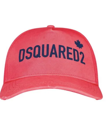 Dsquared2 Mens One Planet Logo Red Cap - One