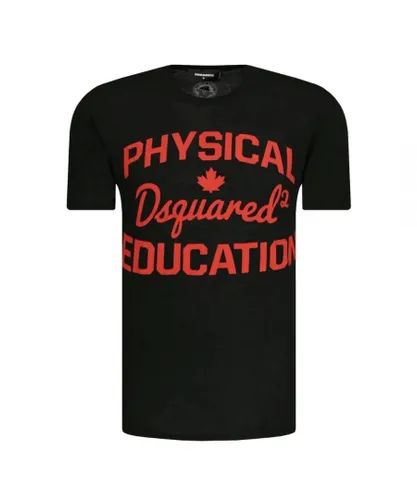 Dsquared2 Mens Physical Education Cool Fit Black T-Shirt Cotton