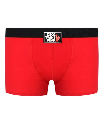 Dsquared2 Mens Twin Peaks Red Single Boxer Briefs