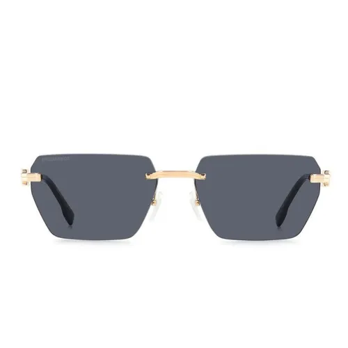 Dsquared2 , Modern Casual Sunglasses with Dark Smoke Lenses ,Yellow male, Sizes: