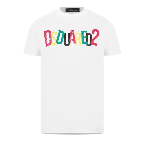 DSQUARED2 Multi Print T-Shirt - White