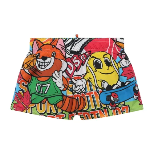Dsquared2 , Multicolor Kids Swimwear with All Over Print ,Multicolor male, Sizes:
