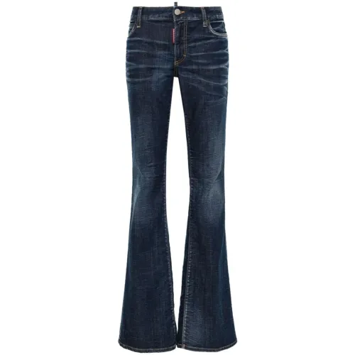 Dsquared2 , Navy Blue Flare Jeans ,Blue female, Sizes: