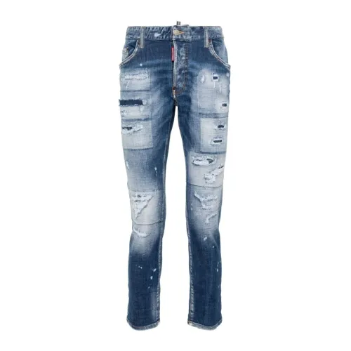 Dsquared2 , Navy Blue Skater Jeans ,Blue male, Sizes:
