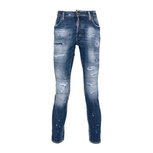 Dsquared2 , Navy Blue Super Twinky Jeans ,Blue male, Sizes: