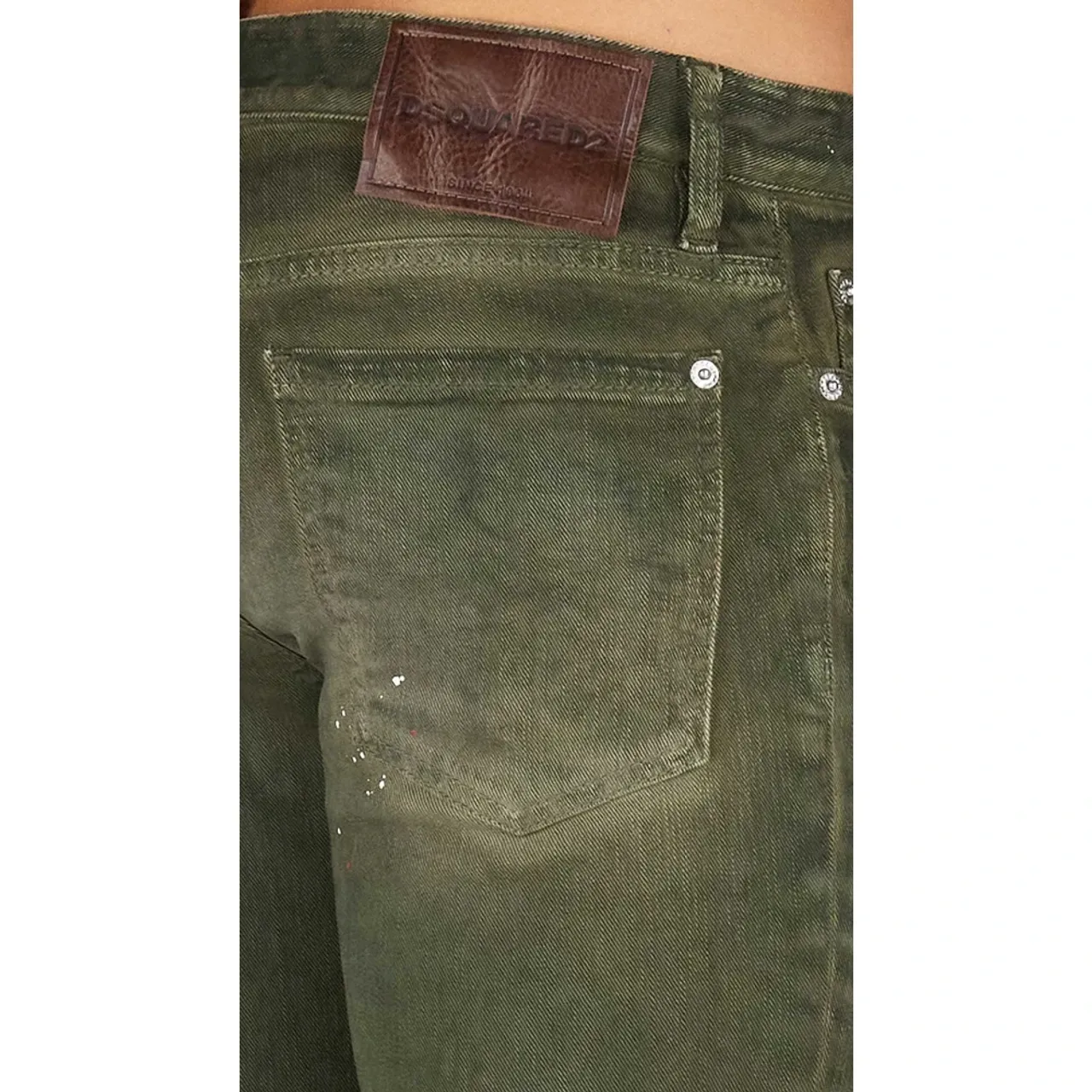 Dsquared2 , Paint Splatter Skater Jeans ,Green male, Sizes: