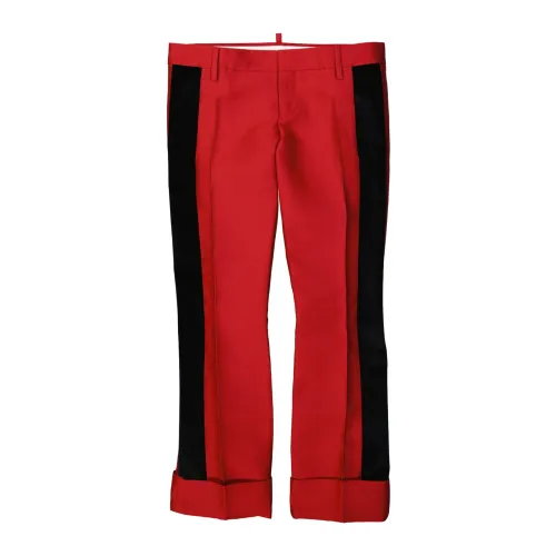 Dsquared2 , Red Classic Cropped Trousers ,Red female, Sizes: