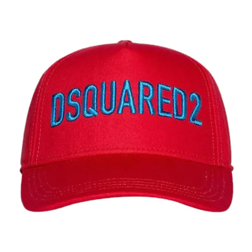 Dsquared2 , Red Hat with Logo Embroidery ,Red unisex, Sizes: