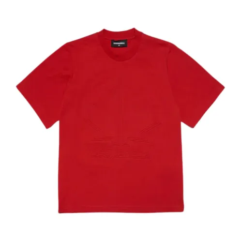 Dsquared2 , Red T-shirts and Polos for Kids ,Red male, Sizes: