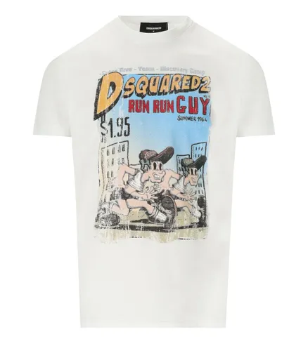 DSQUARED2 RUN COOL FIT WHITE T-SHIRT