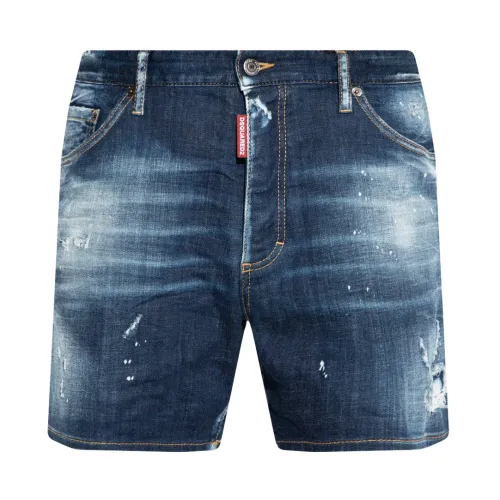 Dsquared2 , Short Denim Navy Blue Shorts ,Blue male, Sizes: