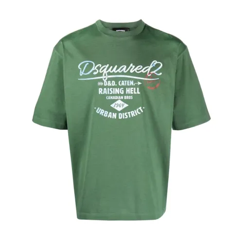 Dsquared2 , Short sleeve t-shirt ,Green male, Sizes:
