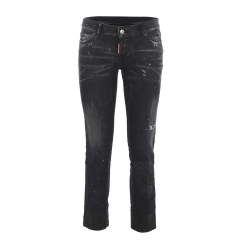 Dsquared2 , Slim Fit Black Jeans ,Black female, Sizes: