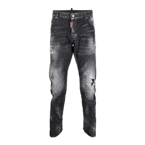 Dsquared2 , Slim Fit Black Jeans for Men ,Black male, Sizes: