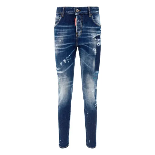 Dsquared2 , Slim Fit Blue Jeans ,Blue female, Sizes: