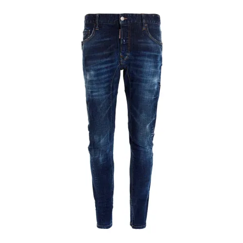 Dsquared2 , Slim Fit Blue Jeans ,Blue male, Sizes: