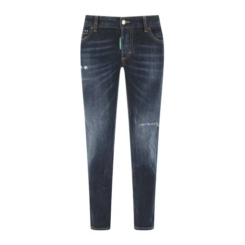 Dsquared2 , Slim-Fit Dark Blue Jeans for Modern Women ,Blue female, Sizes: