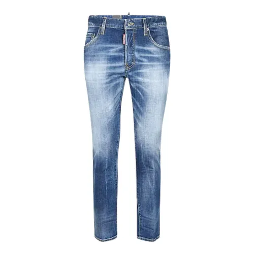 Dsquared2 , Slim-fit Denim Jeans for Men ,Blue male, Sizes: