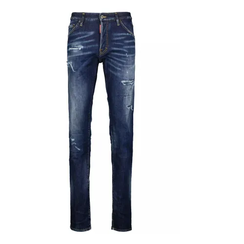 Dsquared2 , Slim-fit Distressed Jeans ,Blue male, Sizes: