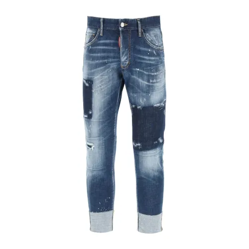 Dsquared2 , Slim-fit Jeans for Men ,Blue male, Sizes:
