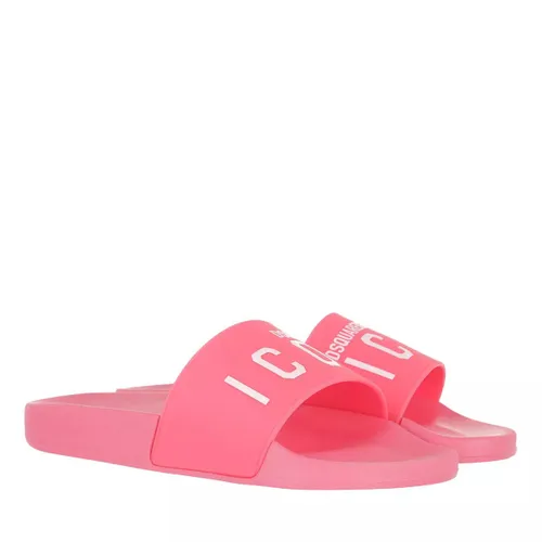 Dsquared2 Slipper & Mules - Logo Print Slides - pink - Slipper & Mules for ladies