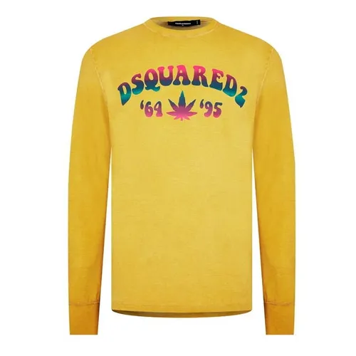 DSQUARED2 Smoke Long Sleeve T-Shirt - Yellow