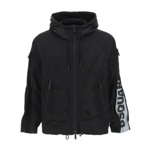 Dsquared2 , Spring Jackets ,Black male, Sizes: