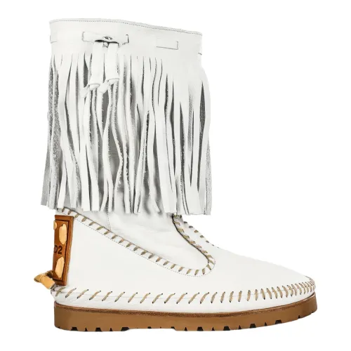Dsquared2 , Stylish Ankle Boots ,White female, Sizes: