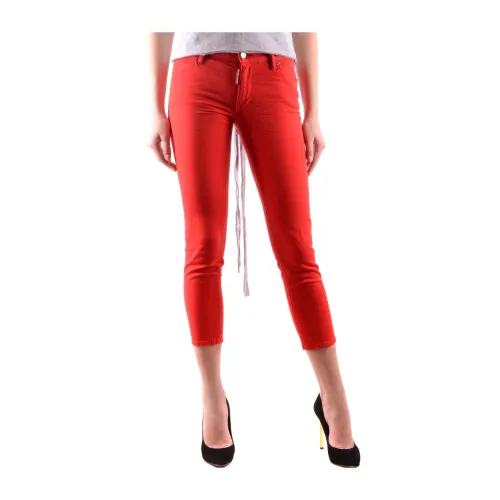 Dsquared2 , Stylish Cropped Jeans for Women ,Red female, Sizes:
