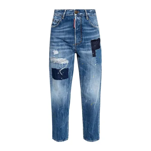 Dsquared2 , Stylish Pants for Men ,Blue female, Sizes: