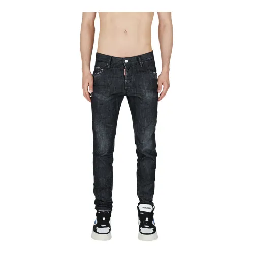 Dsquared2 , Stylish Slim-fit Jeans for Men ,Black male, Sizes: