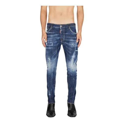 Dsquared2 , Stylish Trousers for Men ,Blue male, Sizes: