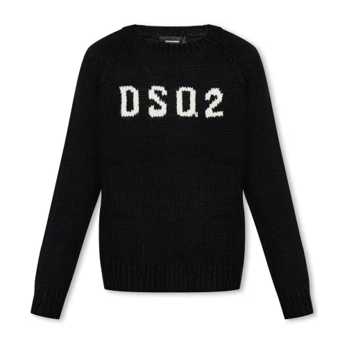 Dsquared2 , Sweater with logo ,Black male, Sizes: