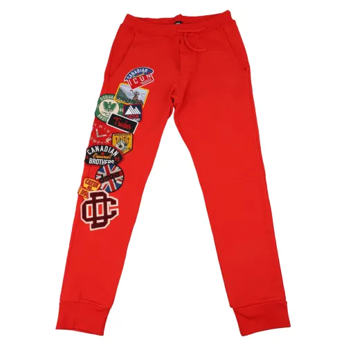 Dsquared2 , Sweatpants ,Red male, Sizes: