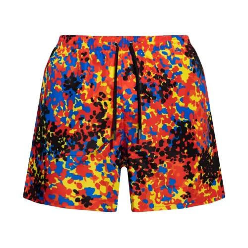 Dsquared2 , Swim Shorts with Logo ,Orange male, Sizes: