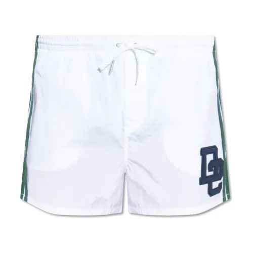 Dsquared2 , Swimming shorts with logo ,White male, Sizes: