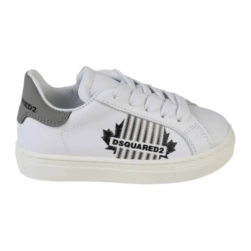 Dsquared2 , White/Grey Sneakers ,White male, Sizes: